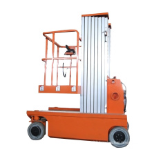 Small area model single mast aluminum lift platform 8m 10m man lifter for sale